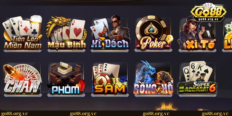 Danh sách trò chơi bài được yêu thích nhất sàn giải trí B52 Club