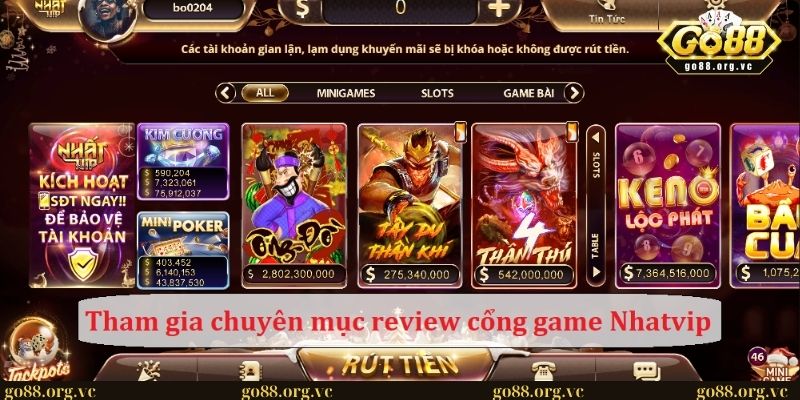 Chuyên mục review cổng game Nhatvip nhiều tiền lợi và hữu ích