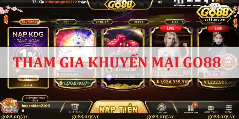 Tham gia chương trình ưu đãi GO88 là lựa chọn tuyệt vời